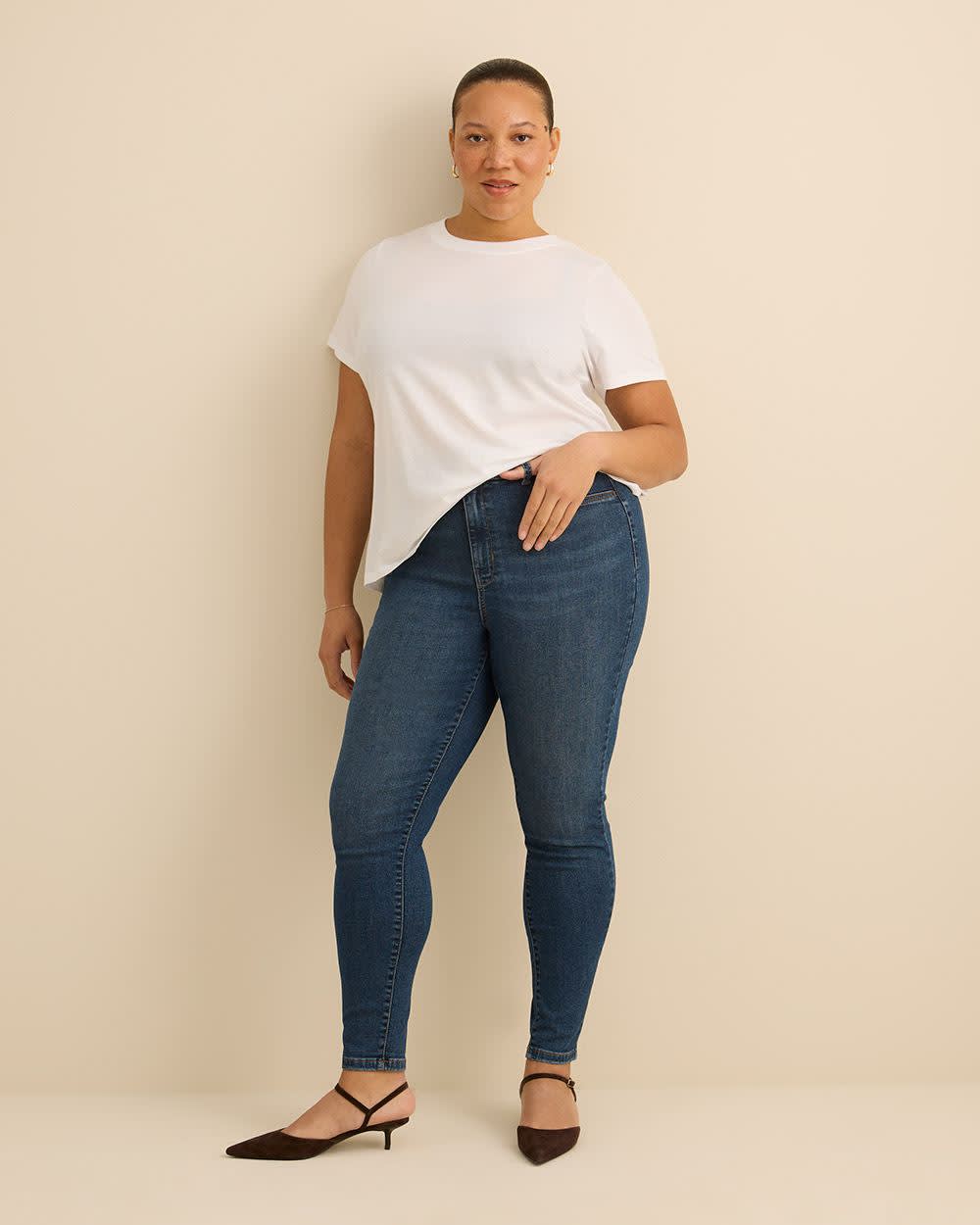 24-7 Denim Jegging - Addition Elle Medium dark blue denim