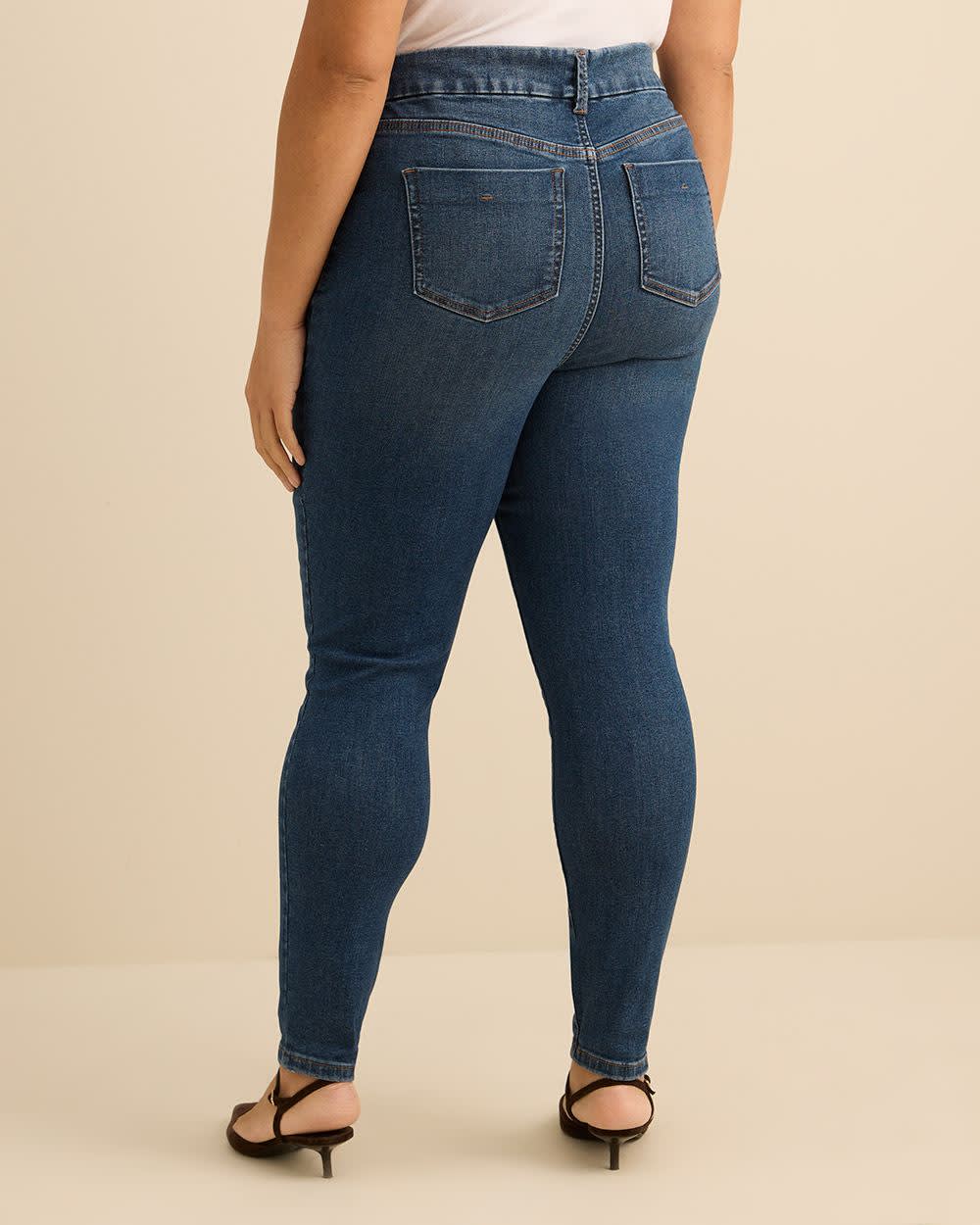 24-7 Denim Jegging - Addition Elle Medium dark blue denim