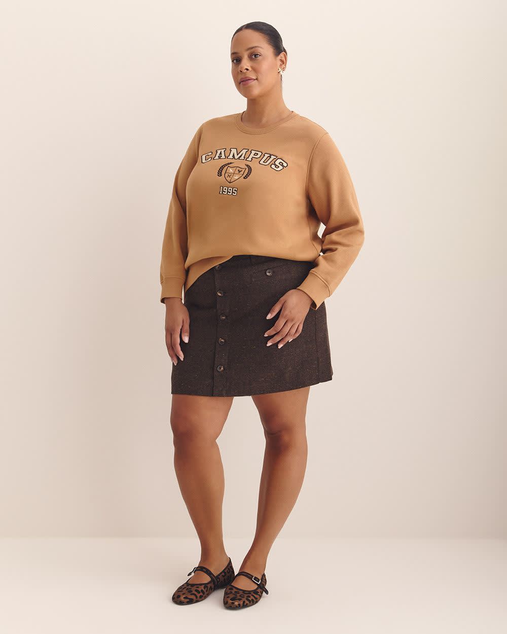 Fleece Crewneck Sweatshirt Lion