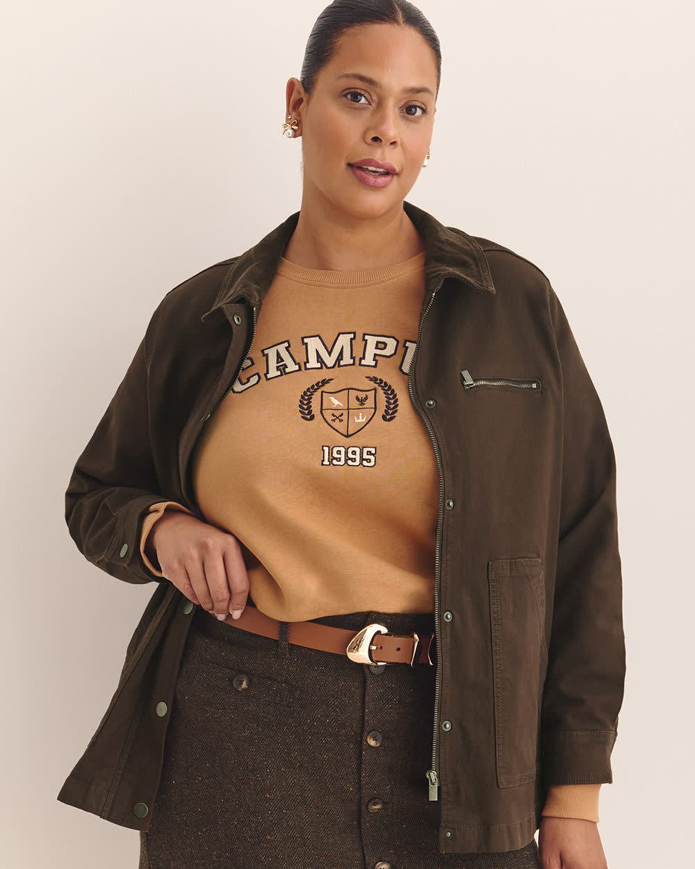 Fleece Crewneck Sweatshirt Lion