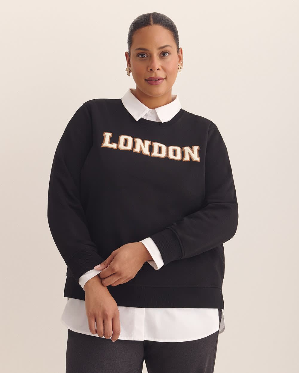 Fleece Crewneck Sweatshirt Black 1 Fleece Crewneck Sweatshirt Black