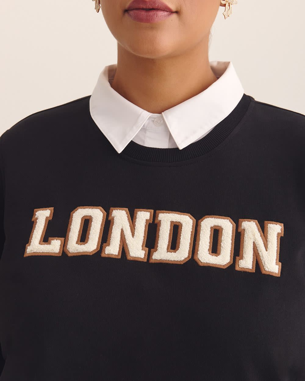 Fleece Crewneck Sweatshirt Black 5 Fleece Crewneck Sweatshirt Black