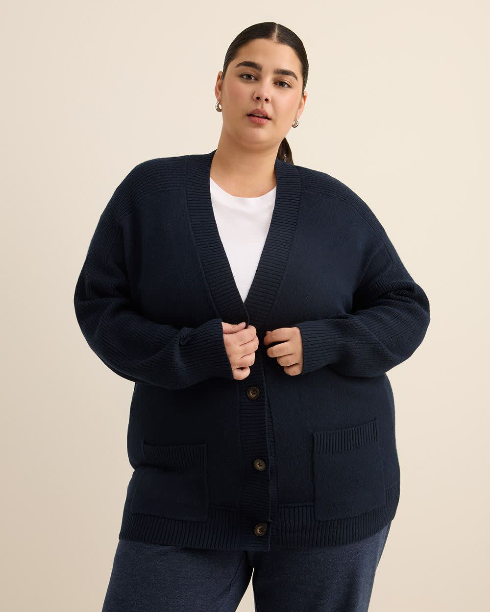 Relaxed-Fit Cardigan Sky captain 4 Relaxed-Fit Cardigan Sky captain